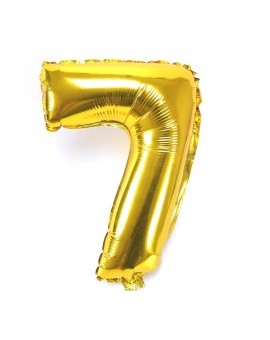 Фольгированый шар "Цифра 7" (золото)